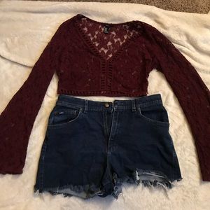 LAST DAY SALE‼️ Maroon/burgundy long sleeve top